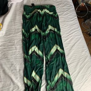 Green Silky Pants